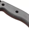 Couteau Esee 6 ESEE-6S-B lame semi-dentée acier carbone noir 16,5cm manche micarta gris + étui