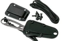 Couteau Esee Imlay ESEE-IMLAY lame semi-dentée 6,2cm manche ajouré inox + étui noir