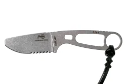 Couteau Esee Imlay ESEE-IMLAY-OR lame semi-dentée 6,2cm manche ajouré inox + étui orange