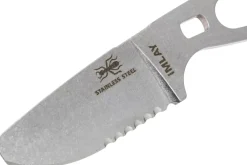 Couteau Esee Imlay ESEE-IMLAY-OR lame semi-dentée 6,2cm manche ajouré inox + étui orange