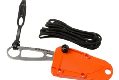 Couteau Esee Imlay ESEE-IMLAY-OR lame semi-dentée 6,2cm manche ajouré inox + étui orange
