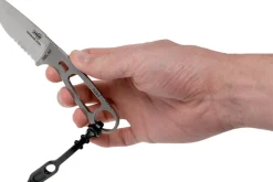 Couteau Esee Imlay ESEE-IMLAY-OR lame semi-dentée 6,2cm manche ajouré inox + étui orange