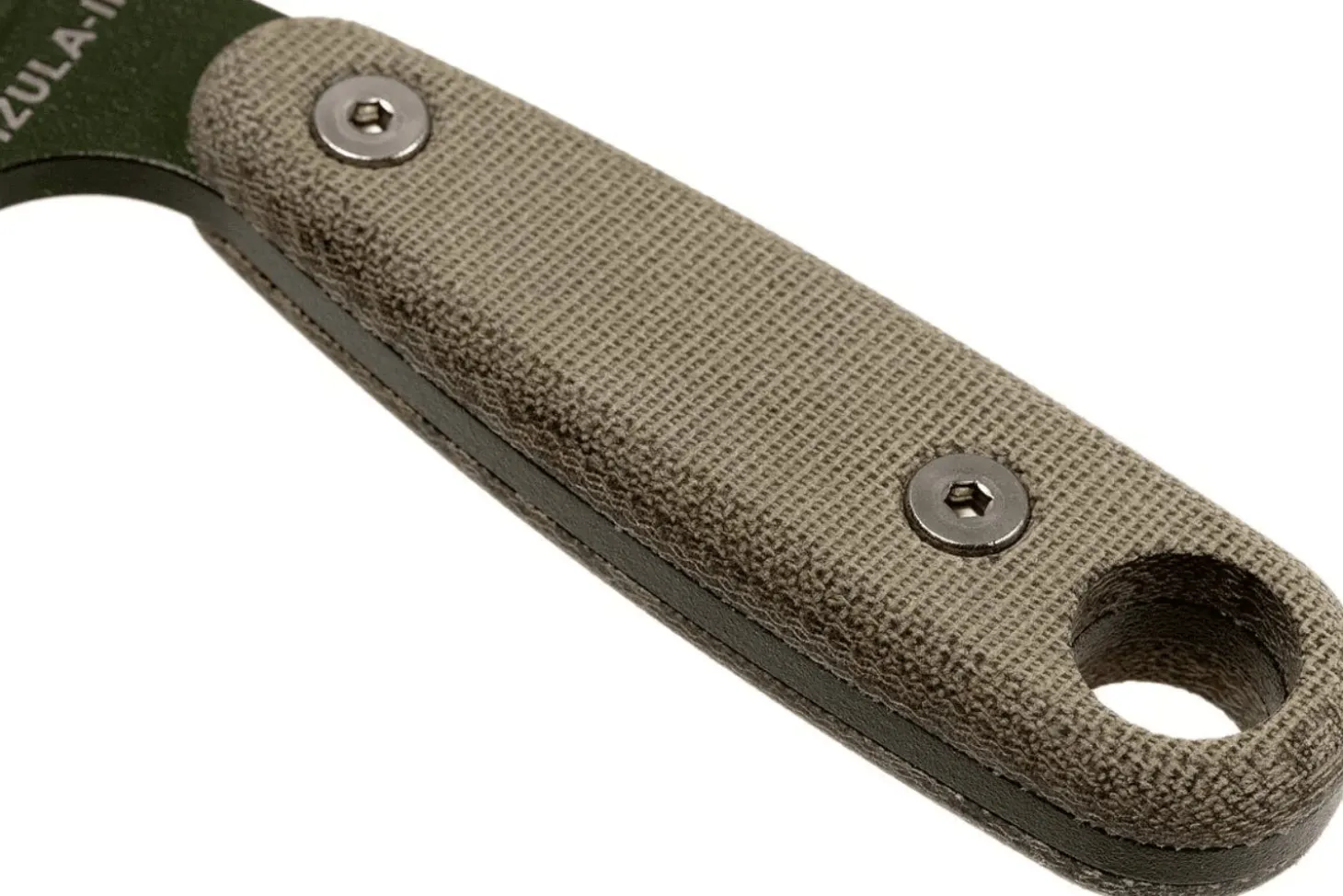 Couteau Esee Izula II IZULA-II-OD lame acier carbone 6,7cm manche micarta vert + étui