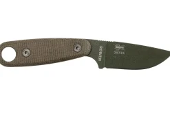 Couteau Esee Izula II IZULA-II-OD lame acier carbone 6,7cm manche micarta vert + étui