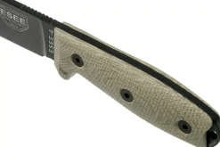 Couteau Esee 4 4PB-017 lame acier carbone 11,6cm manche micarta vert clair + étui