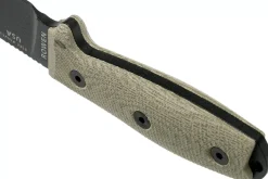 Couteau Esee 4 4PB-017 lame acier carbone 11,6cm manche micarta vert clair + étui