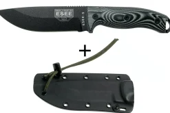 Couteau Esee 5 5PB-002 lame carbone 13,2cm manche G10 gris/noir + étui