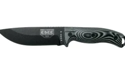 Couteau Esee 5 5PB-002 lame carbone 13,2cm manche G10 gris/noir + étui