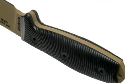 Couteau Esee 4 4PDE-001 lame acier carbone dark earth 11,6cm manche G10 noir + étui