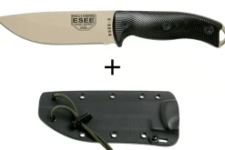 Couteau Esee 5 5PDT-004 lame carbone 13,2cm manche G10 noir/rouge + étui