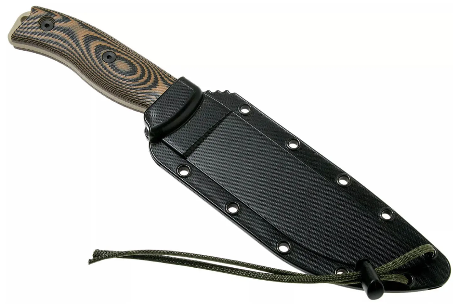 Couteau Esee 6 6PDT-005 lame carbone 16,5cm manche G10 Coyote et noir + étui