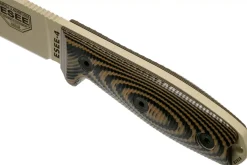 Couteau Esee 4 4PDT-005 lame carbone 11,6cm manche G10 coyote/noir + étui