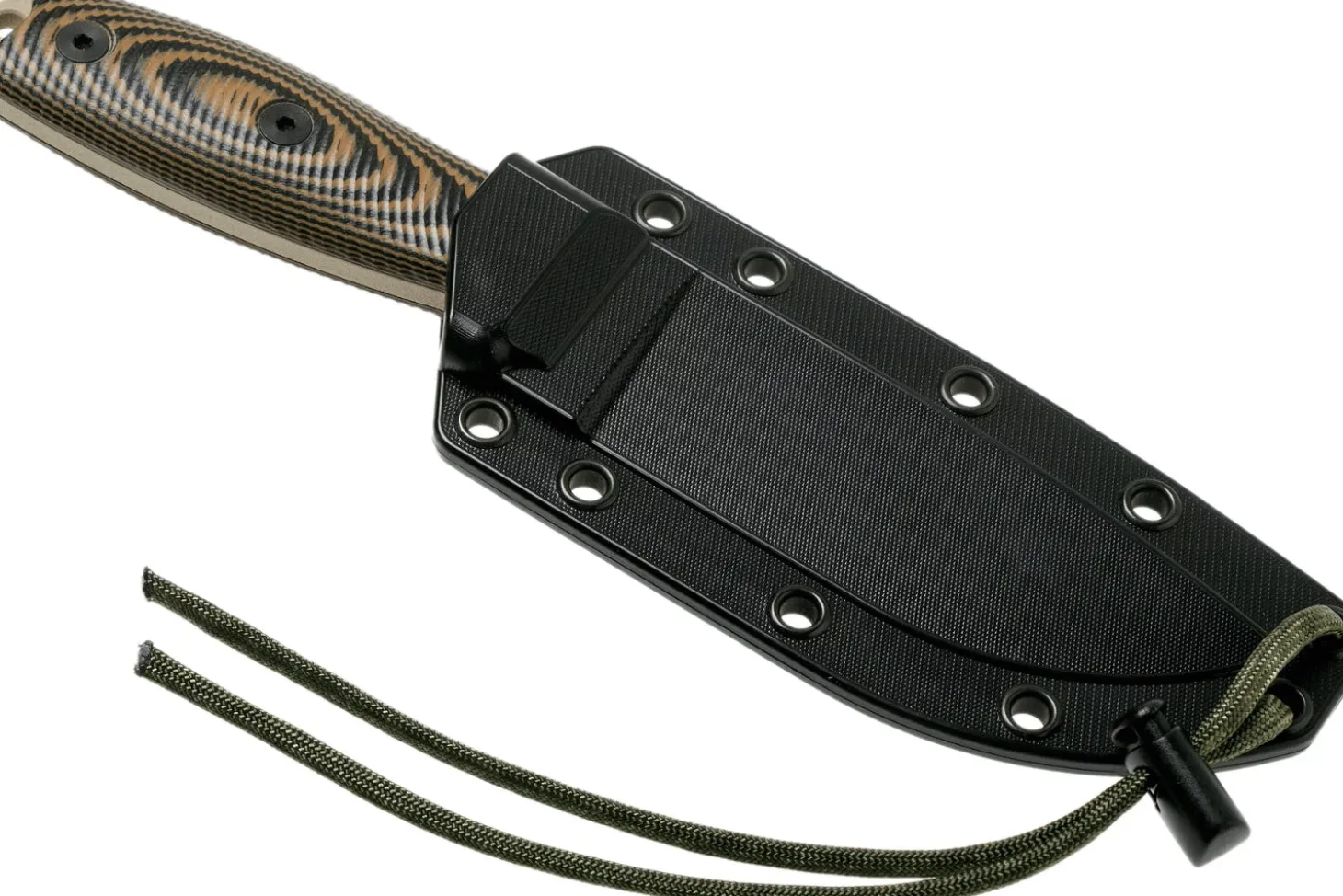 Couteau Esee 4 4PDT-005 lame carbone 11,6cm manche G10 coyote/noir + étui