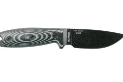 Couteau Esee 3 3PMB-002 lame acier carbone 8,8cm manche G10 gris et noir + étui