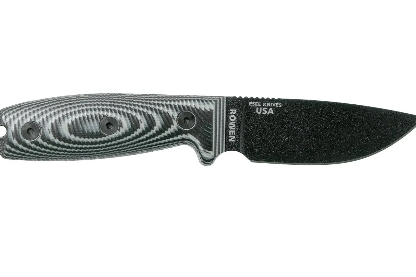 Couteau Esee 3 3PMB-002 lame acier carbone 8,8cm manche G10 gris et noir + étui
