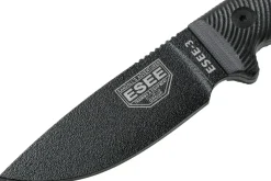 Couteau Esee 3 3PMB-001 lame acier carbone 8,8cm manche G10 noir + étui