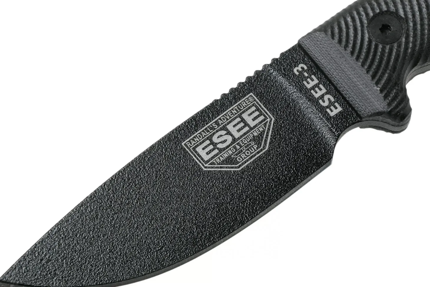 Couteau Esee 3 3PMB-001 lame acier carbone 8,8cm manche G10 noir + étui