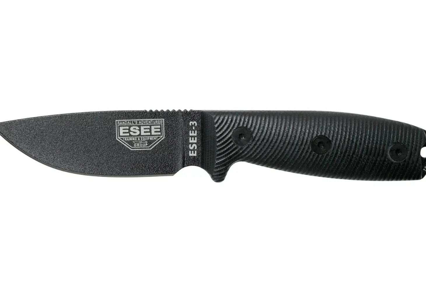 Couteau Esee 3 3PMB-001 lame acier carbone 8,8cm manche G10 noir + étui