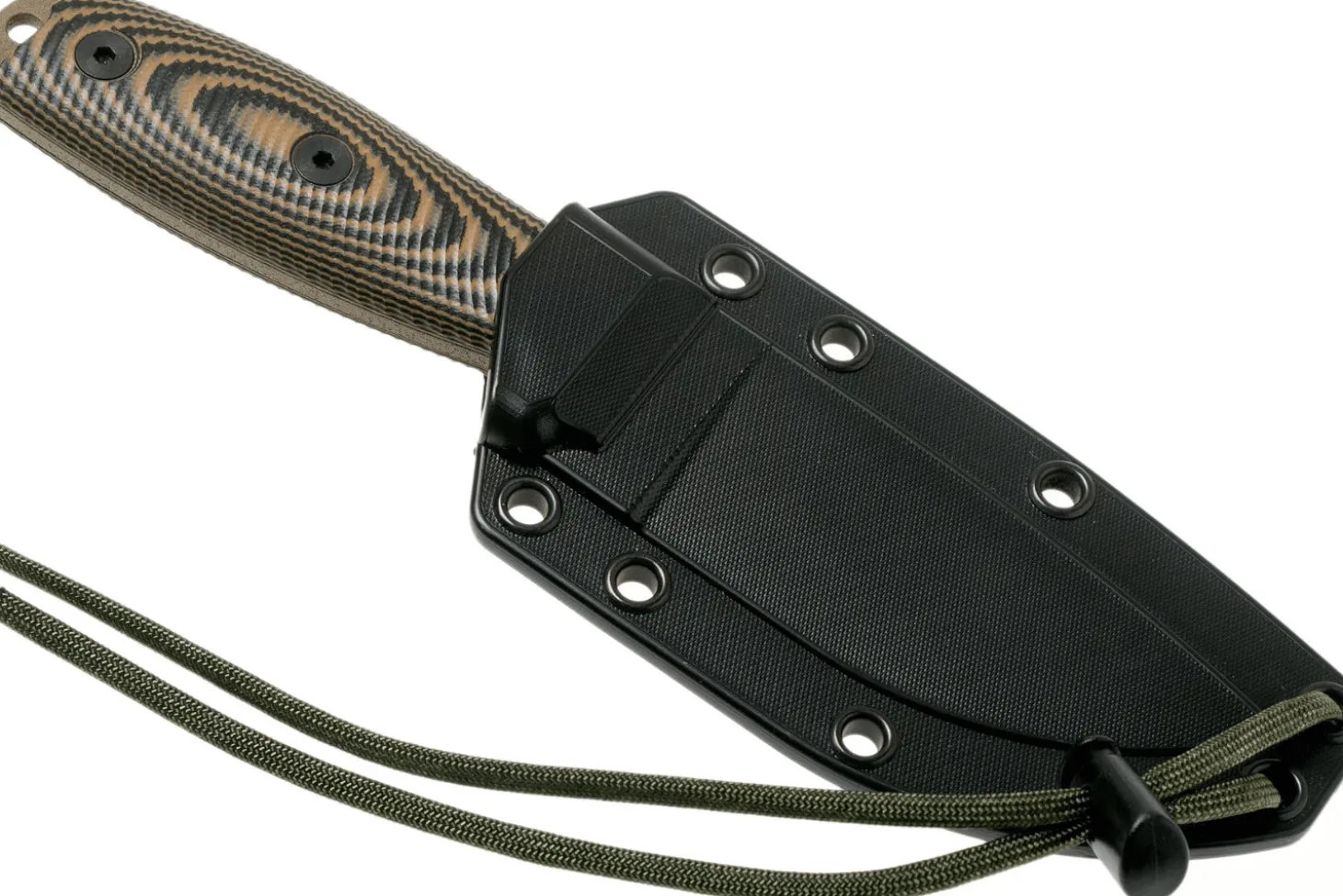 Couteau Esee 3 3PMDE-005 lame acier carbone 8,8cm manche G10 coyote et noir + étui