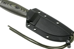 Couteau Esee 3 3PMOD-003 lame acier carbone 8,8cm manche G10 vert et noir + étui
