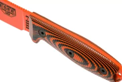 Couteau Esee 3 3PMOR-006 lame acier carbone 8,8cm manche G10 noir et orange + étui