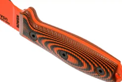 Couteau Esee 3 3PMOR-006 lame acier carbone 8,8cm manche G10 noir et orange + étui