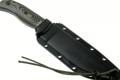 Couteau Esee 6 6POD-003 lame acier carbone 16,5cm manche G10 vert et noir + étui