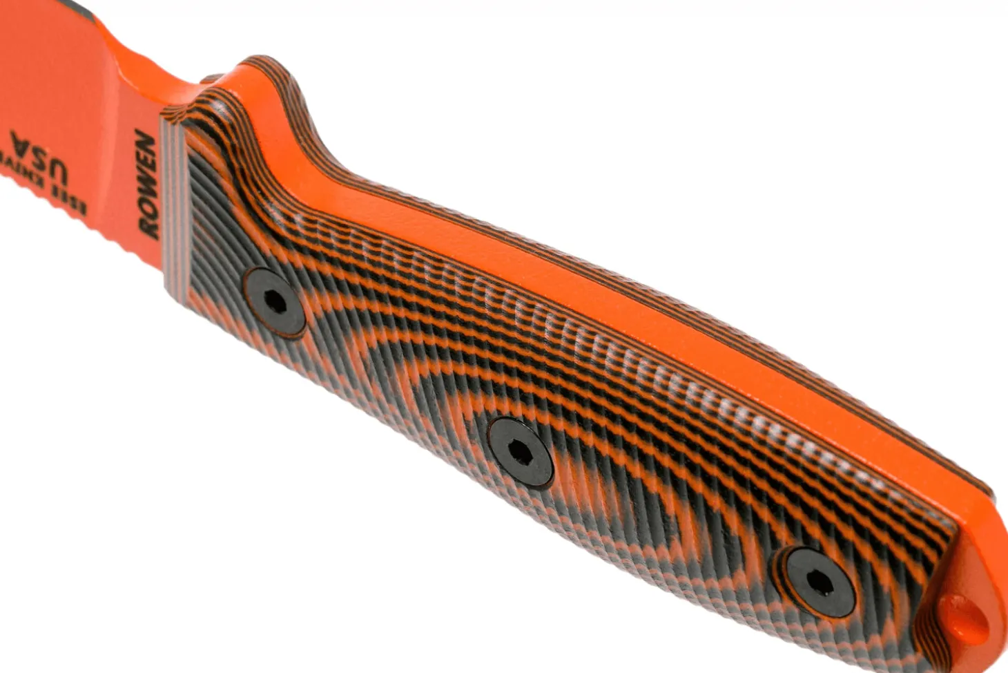 Couteau Esee 4 4POR-006 lame acier carbone orange 11,6cm manche G10 orange/noir + étui