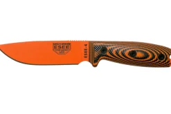 Couteau Esee 4 4POR-006 lame acier carbone orange 11,6cm manche G10 orange/noir + étui