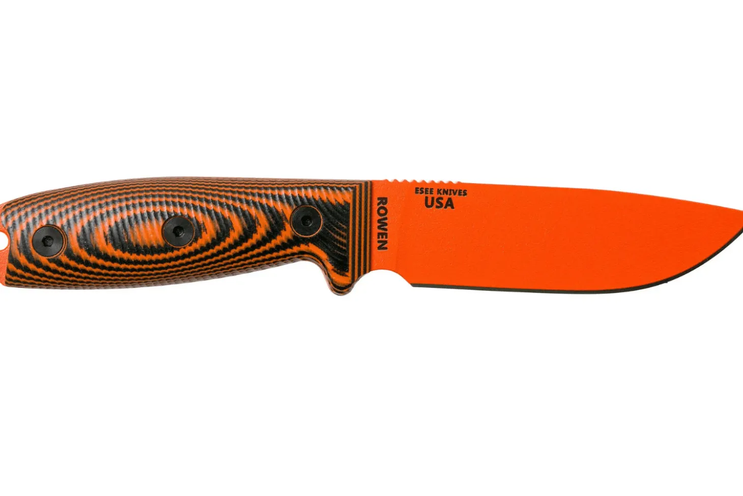 Couteau Esee 4 4POR-006 lame acier carbone orange 11,6cm manche G10 orange/noir + étui