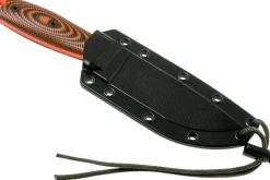 Couteau Esee 4 4POR-006 lame acier carbone orange 11,6cm manche G10 orange/noir + étui
