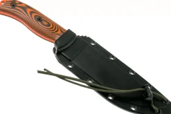 Couteau Esee 6 6POR-006 lame acier carbone 16,5cm manche G10 orange/noir + étui