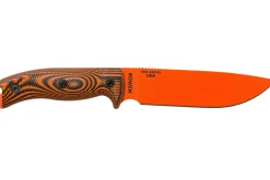 Couteau Esee 6 6POR-006 lame acier carbone 16,5cm manche G10 orange/noir + étui