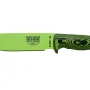 Couteau Esee 6 6PVG-007 lame acier carbone venom green 16,5cm manche G10 vert/noir + étui
