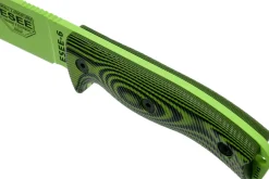 Couteau Esee 6 6PVG-007 lame acier carbone venom green 16,5cm manche G10 vert/noir + étui