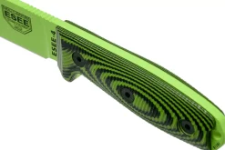 Couteau Esee 4 4PVG-007 lame carbone 11,6cm manche G10 vert et noir + étui