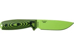 Couteau Esee 4 4PVG-007 lame carbone 11,6cm manche G10 vert et noir + étui