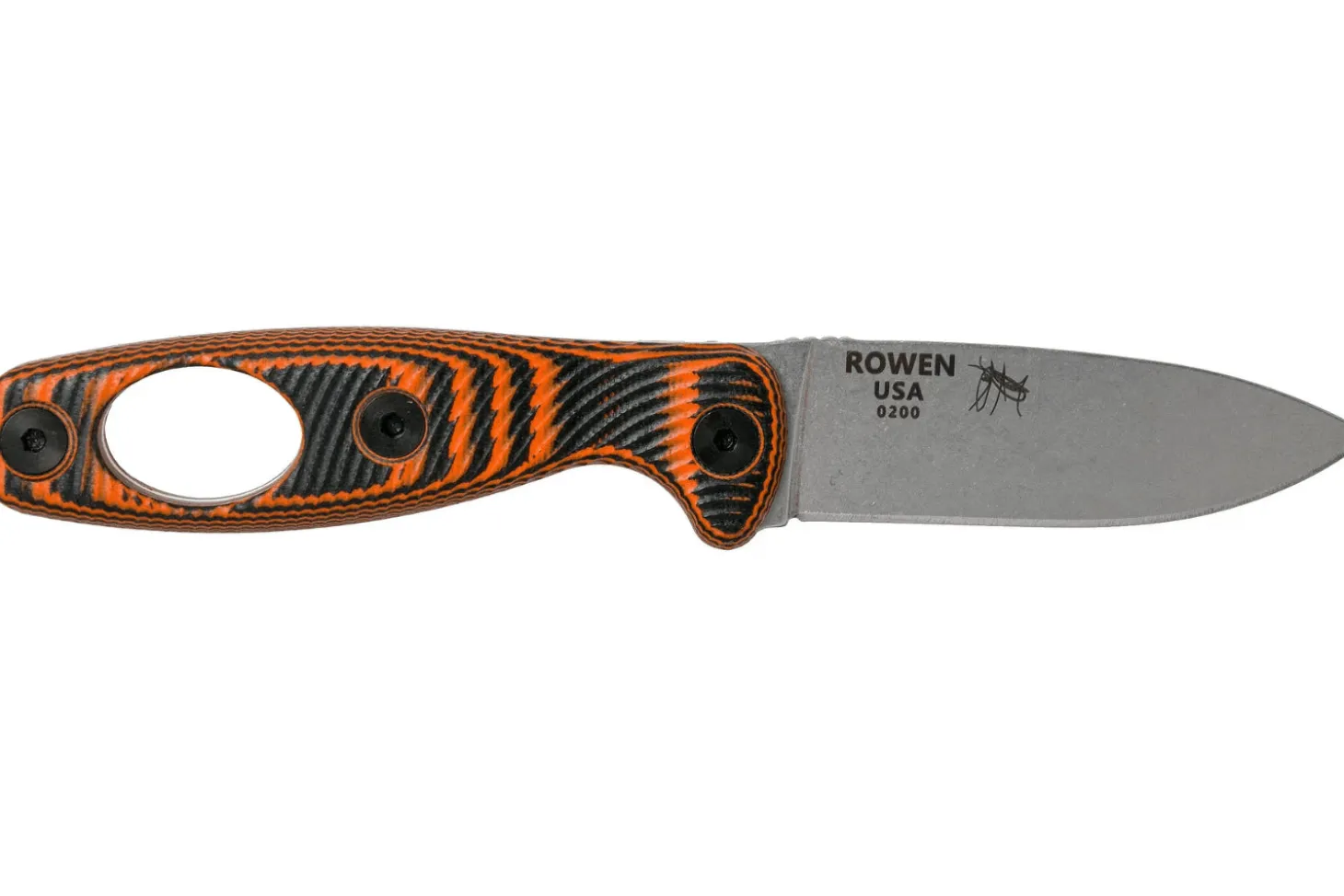 Couteau Esee Xancudo XAN1-006 lame acier inox 7,5cm manche troué G10 orange et noir + étui