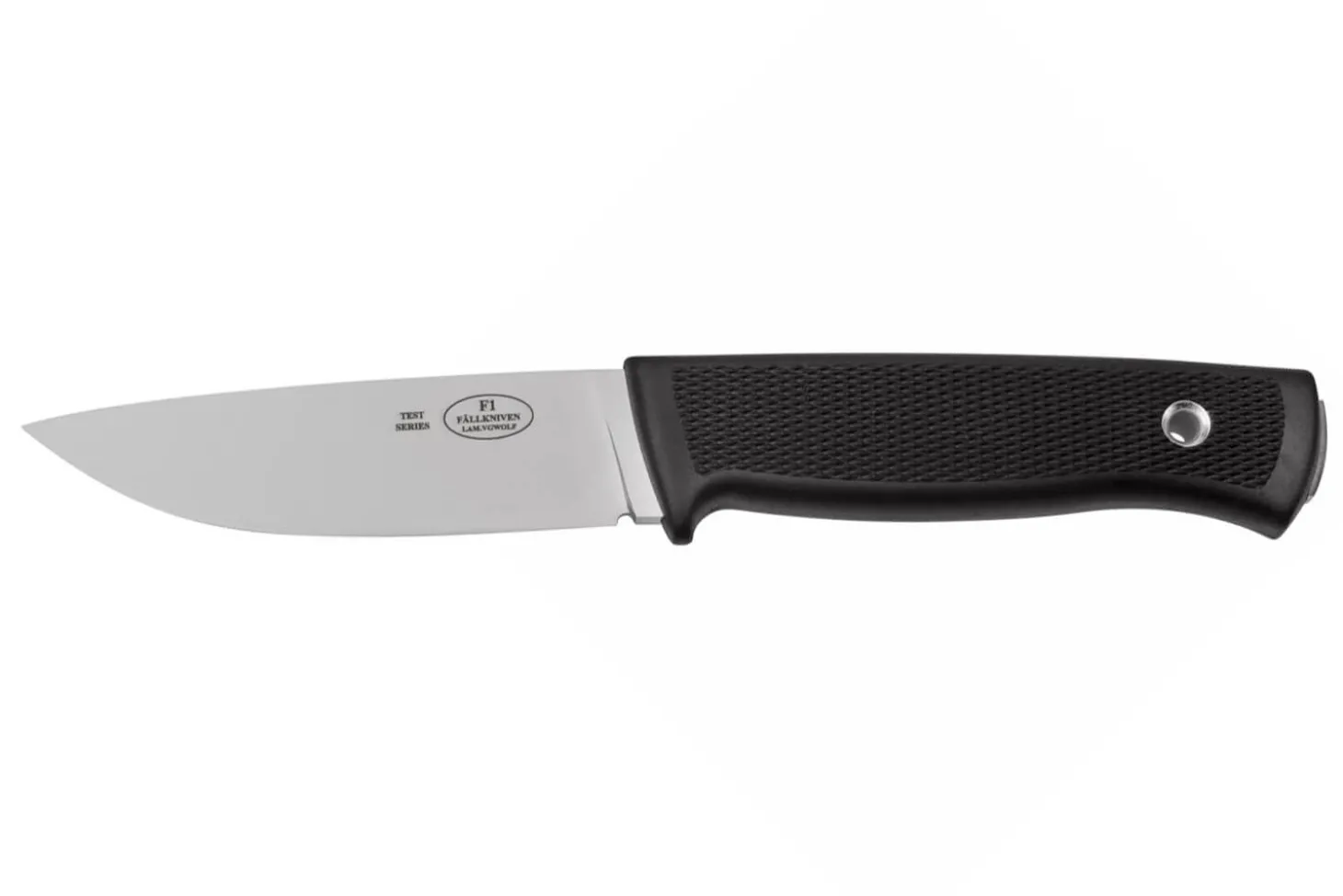 Couteau Fallkniven F1 VGWolf Swedish Air Force lame 9,7cm manche thermorun noir + étui en cuir