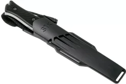 Couteau Fallkniven S1X Forest Knife lame satinée 13cm manche Thermorun noir + étui Zytel