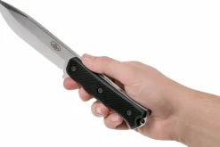 Couteau Fallkniven S1X Forest Knife lame satinée 13cm manche Thermorun noir + étui Zytel