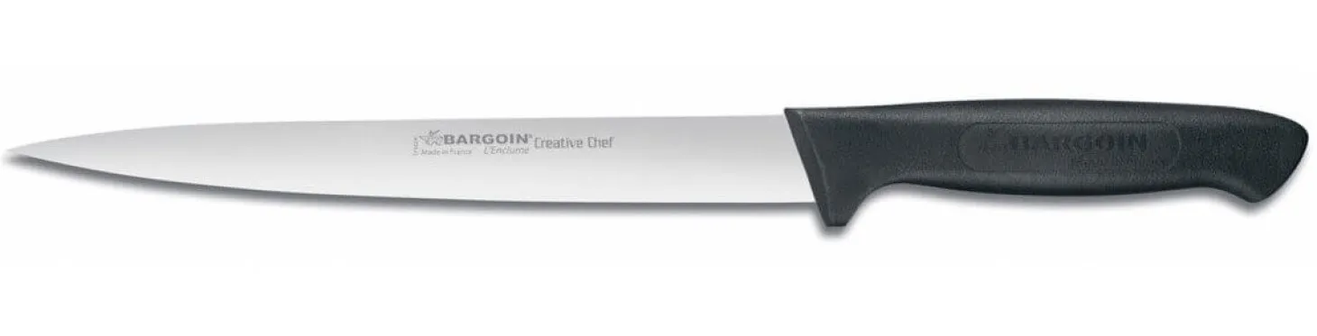 Couteau filet de sole Bargoin Creative Chef 17cm manche surmoulé noir