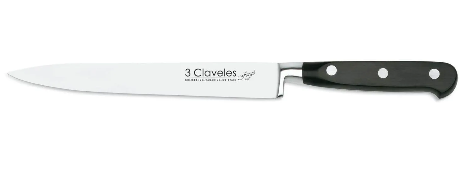 Couteau filet de sole 3 Claveles Forgé acier inox 19cm