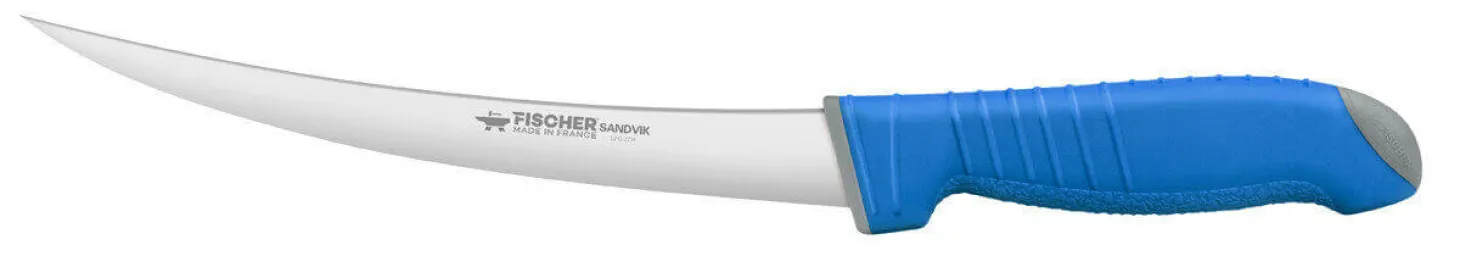 Couteau filet de sole courbé 19cm Fischer SWE-STEEL manche ultra confort