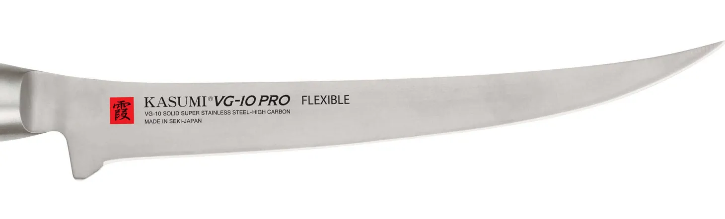 Couteau filet de sole japonais Kasumi VG10 Pro flexible 18cm manche "marbré"
