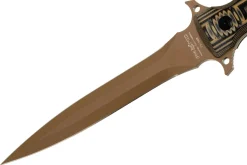 Couteau Fox Military Modras FX.508 lame 17,5cm manche G10 marron/noir + étui en cuir