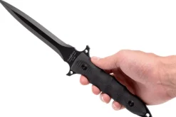 Couteau Fox Military Modras FX.507 lame 17,5cm manche G10 noir + étui en cuir