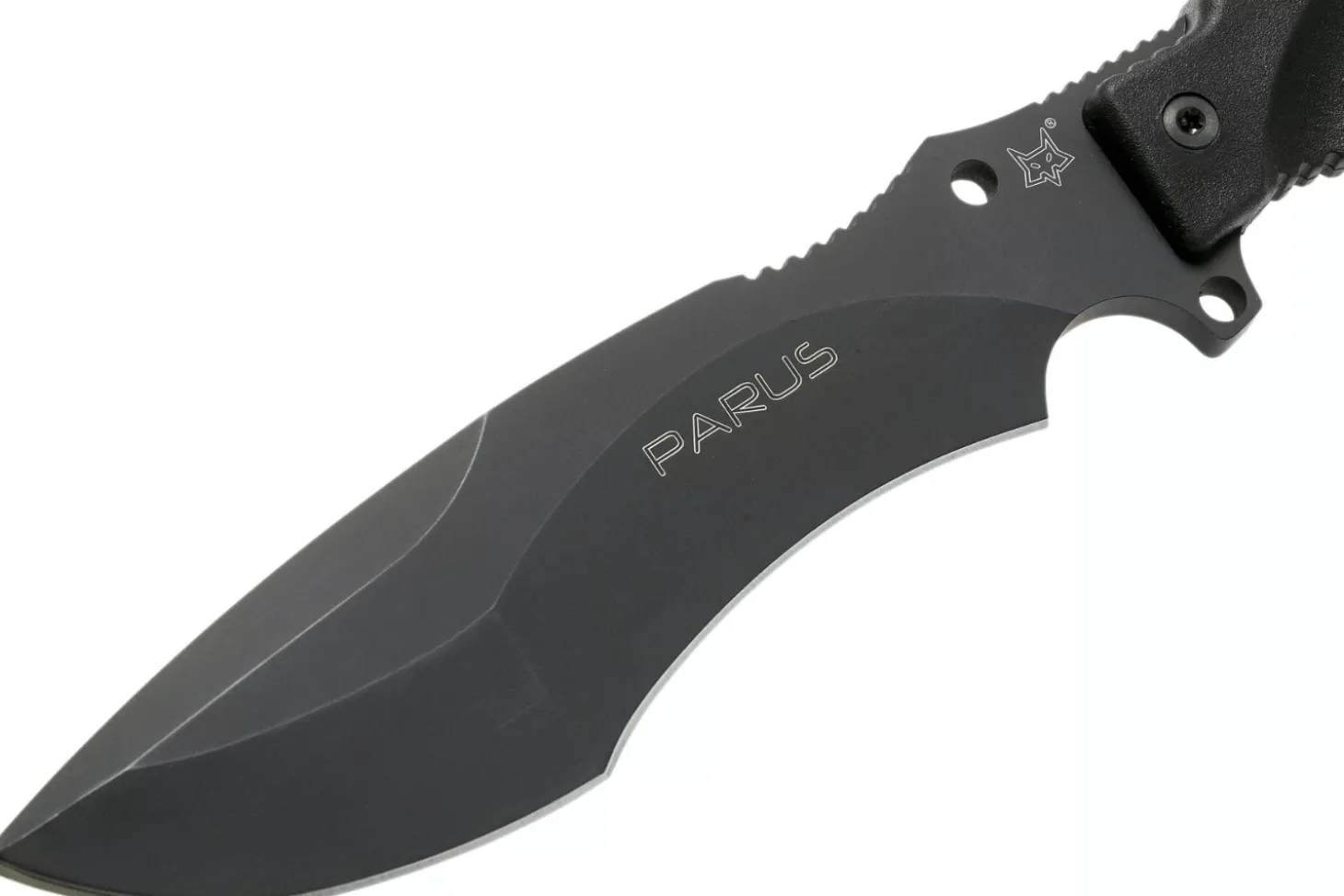 Couteau Fox Military Parus FX.9CM06 lame 17,5cm manche Forprene noir + étui en nylon + kit de survie