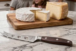 Couteau à fromage 13cm Guillaume Leonard Cuistot en acier inoxydable et bois de santal rouge