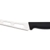 Couteau à fromage pro Giesser lame 15cm dentelée et ajourée à 2 dents